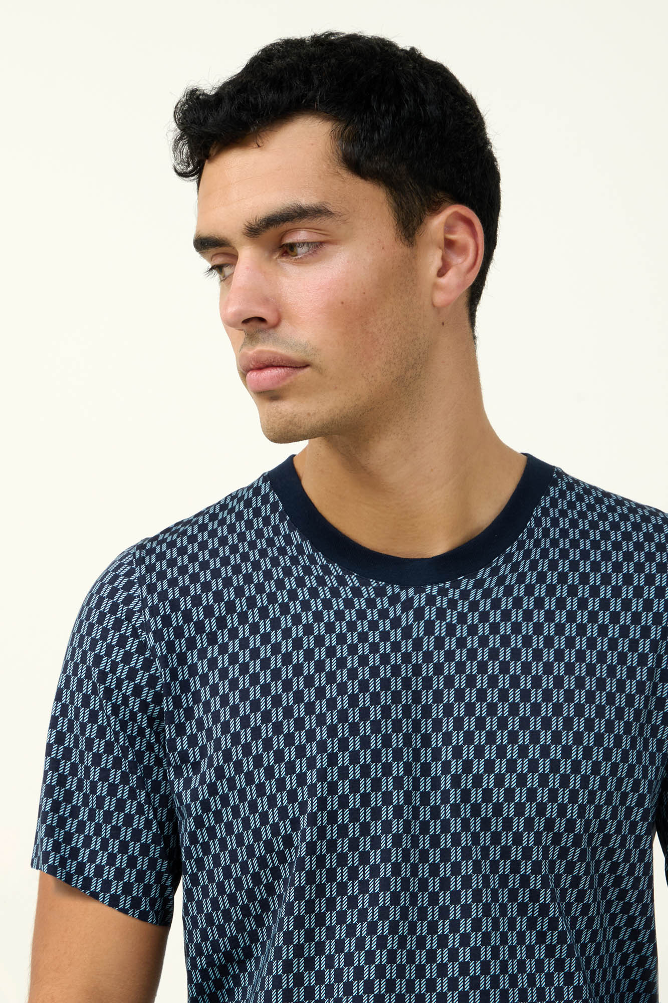 2_0061979815 Ανδρική Βαμβακερή Πυτζάμα με Κοντό Μανίκι