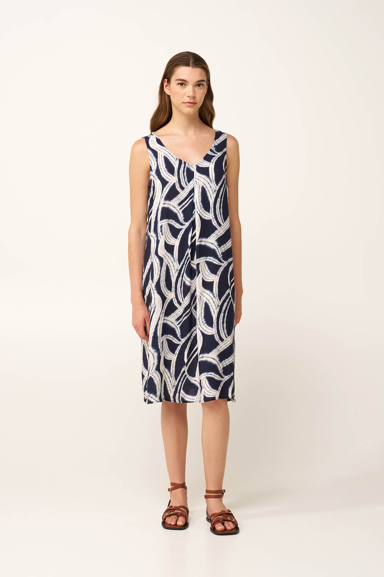 Αμάνικο Καλοκαιρινό Φόρεμα από Ποπλίνα