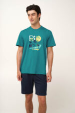 Ανδρική Βαμβακερή Tropical Πυτζάμα - Image 2