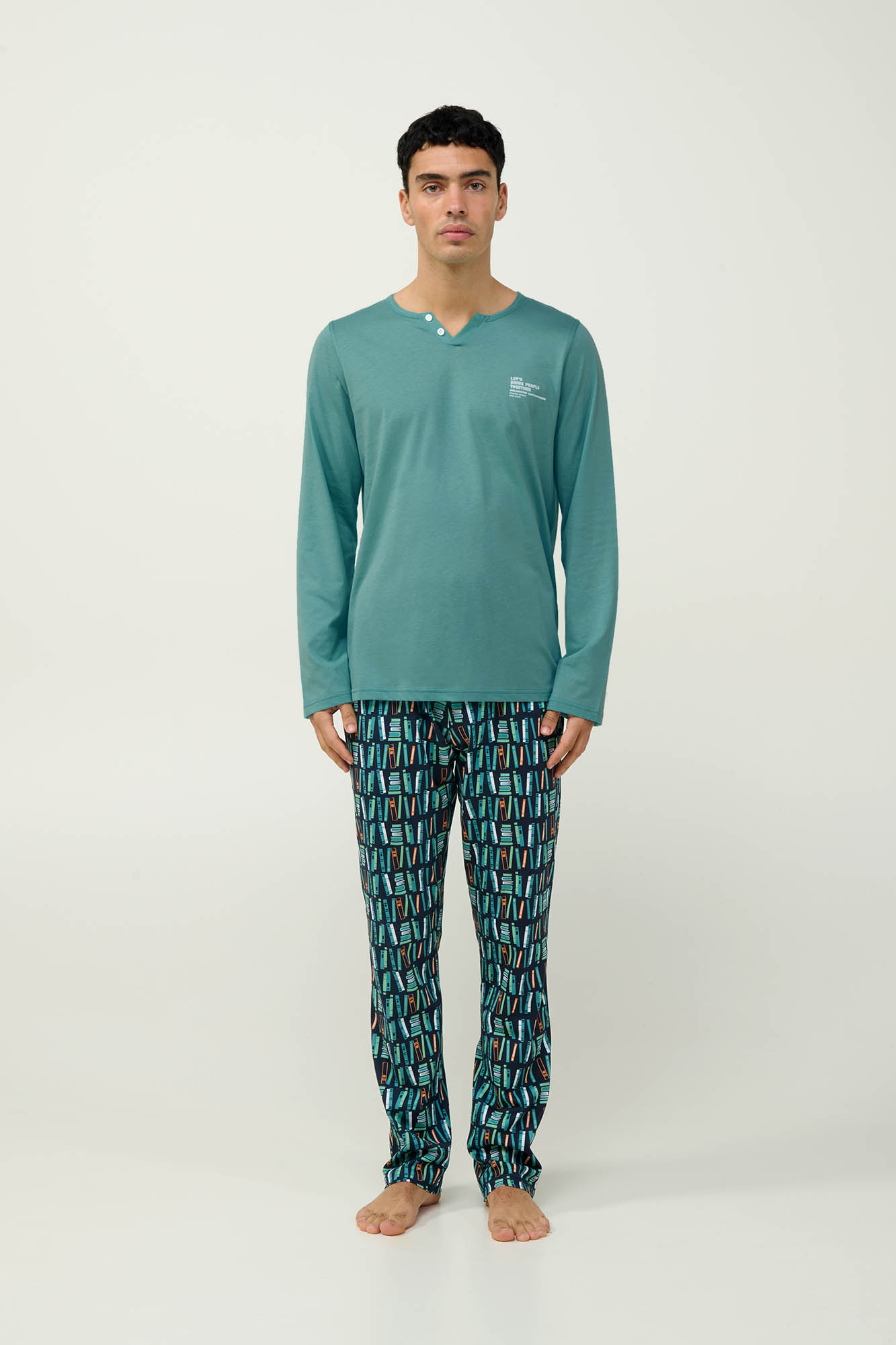 Ανδρική Βαμβακερή Χειμερινή Πυτζάμα