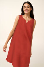 Μονόχρωμο Αμάνικο Καλοκαιρινό Φόρεμα - Image 2