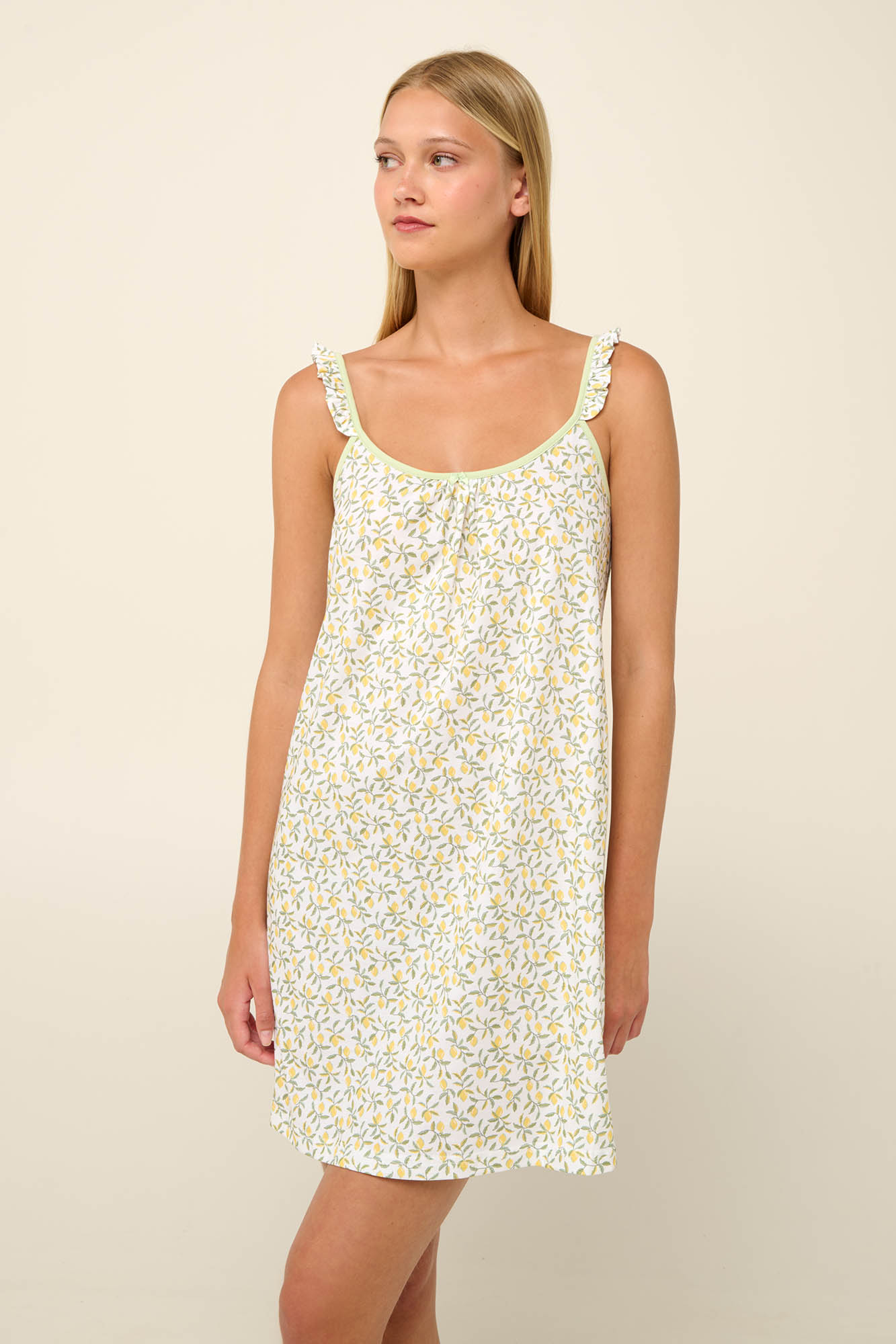 Βαμβακερό Καλοκαιρινό Νυχτικό με Σούρες