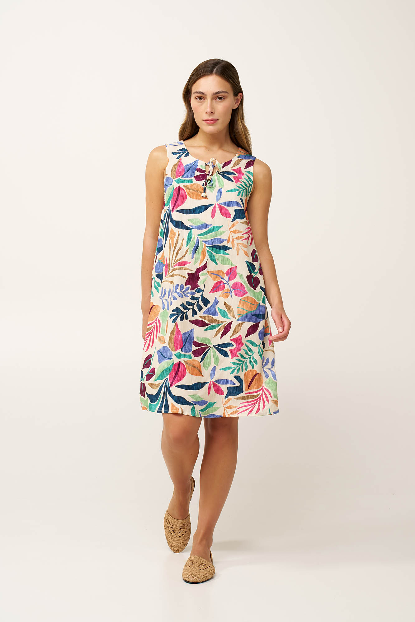 Αμάνικο Καλοκαιρινό Φόρεμα Ποπλίνα