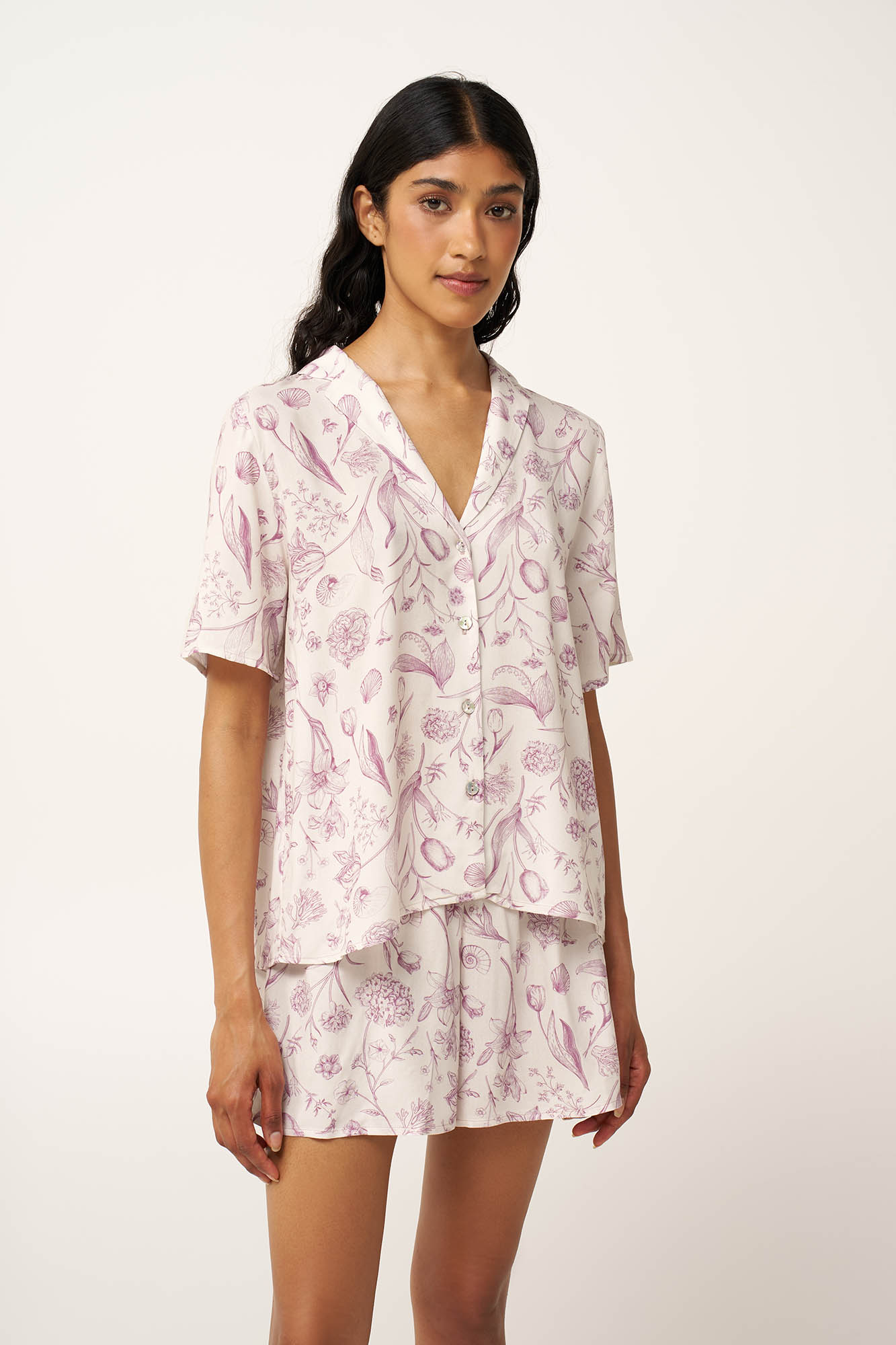 Γυναικεία Κουμπωτή Φλοράλ Πυτζάμα