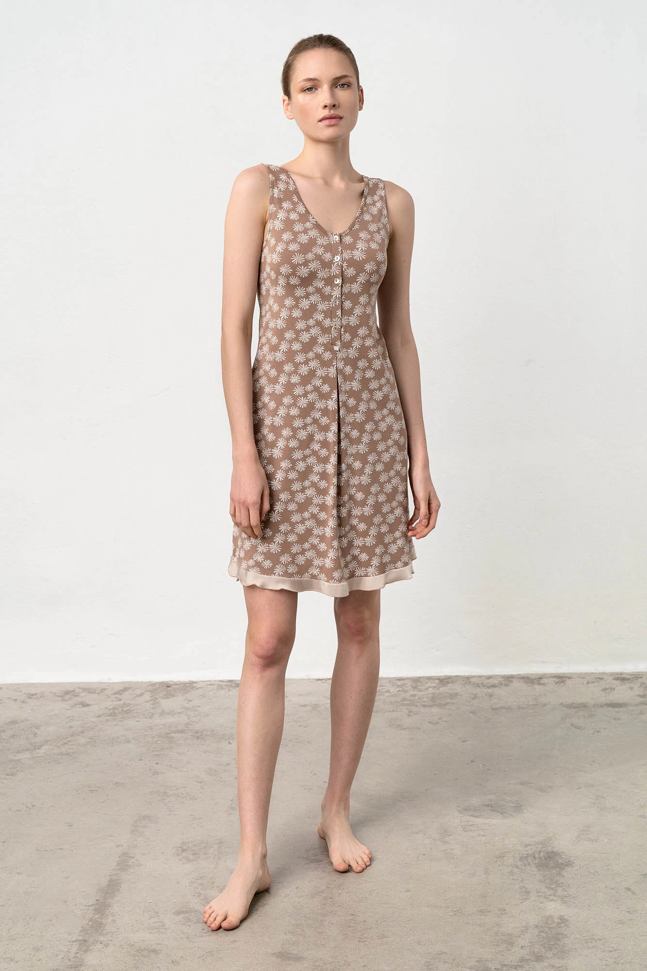 Φλοράλ Νυχτικό με Πατιλέτα