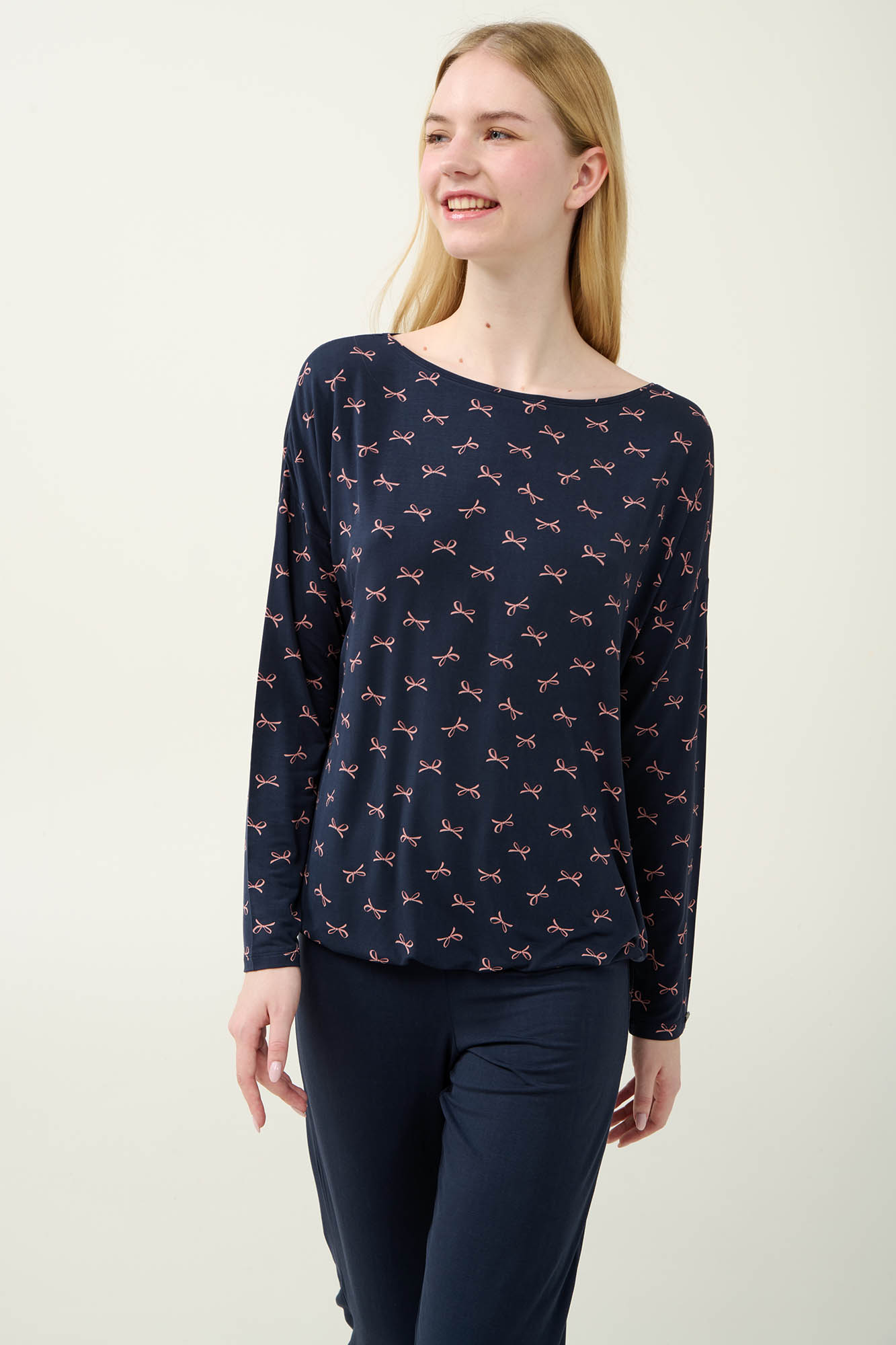 2_0189960012 Γυναικεία Πυτζάμα Micromodal με Μανσέτες