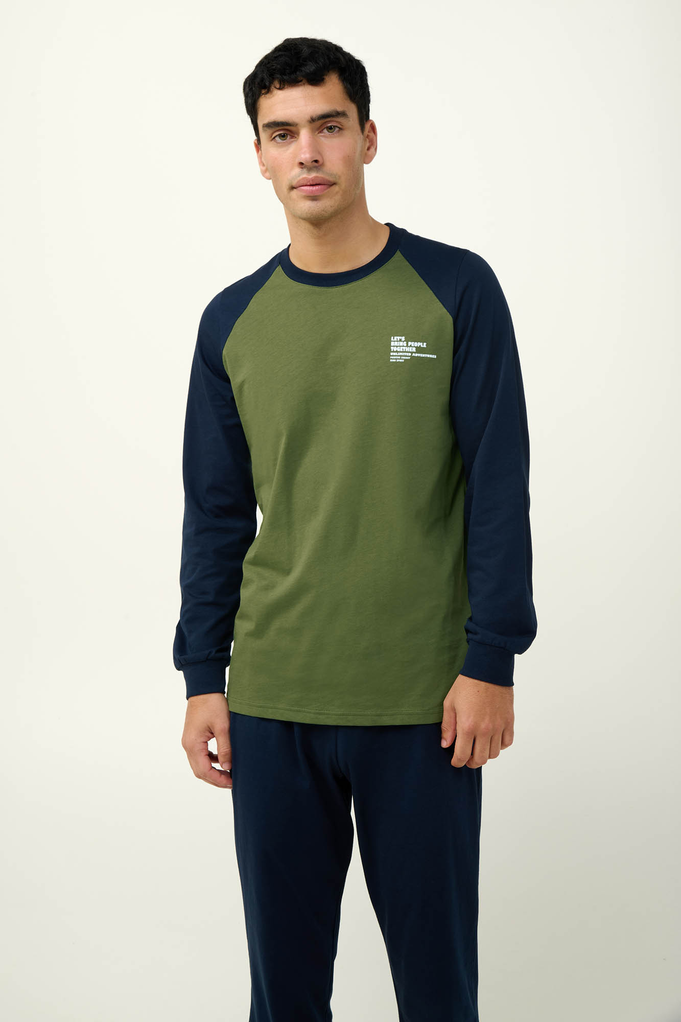 Ανδρική Βαμβακερή Πυτζάμα με Μανσέτες