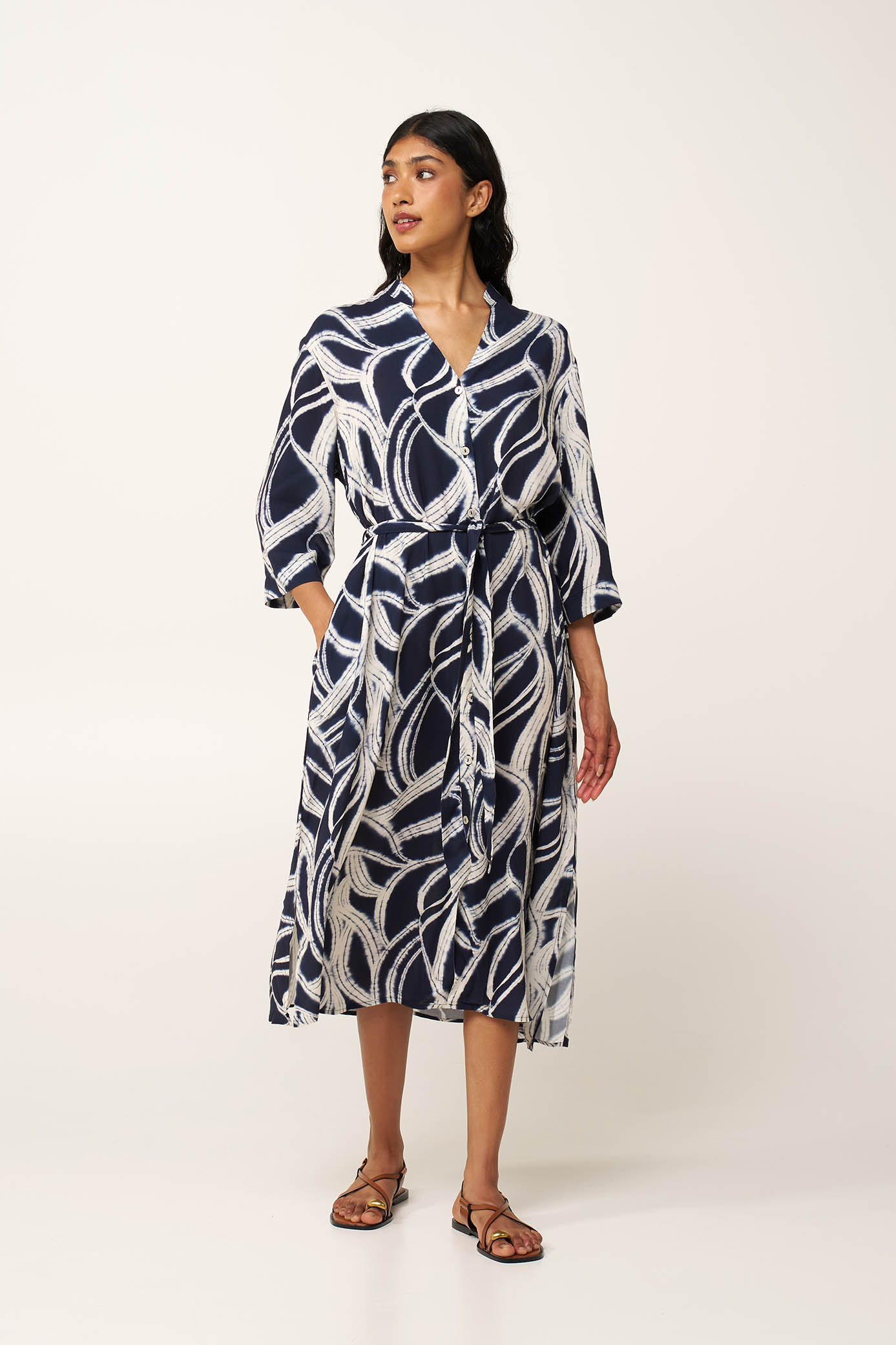 Καλοκαιρινό Κουμπωτό Μακρύ Φόρεμα από ποπλίνα