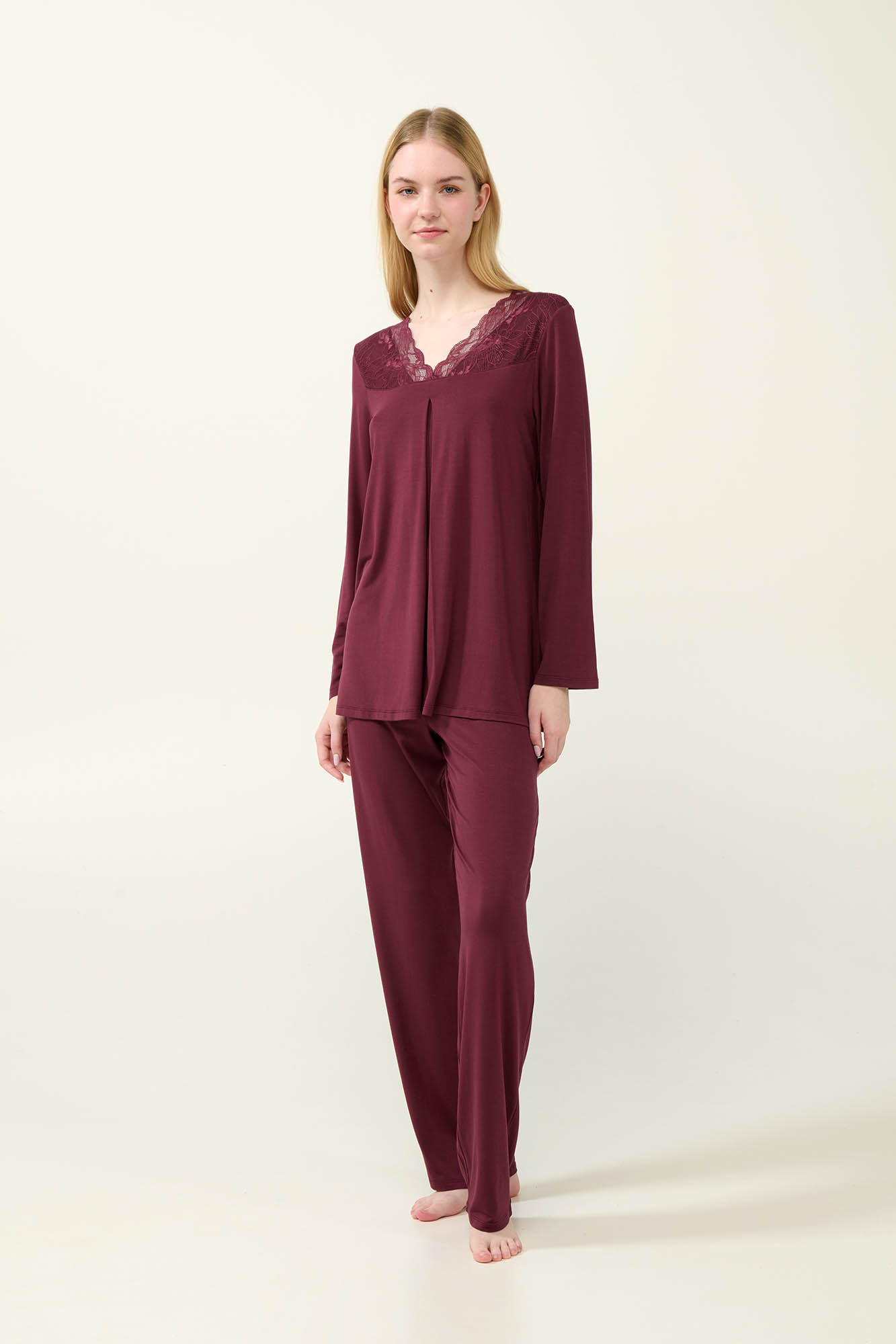 Γυναικεία Πυτζάμα Micromodal με Πιέτα