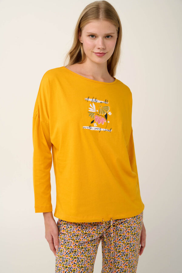 Φλοράλ Γυναικείες Πυτζάμες από Βαμβάκι