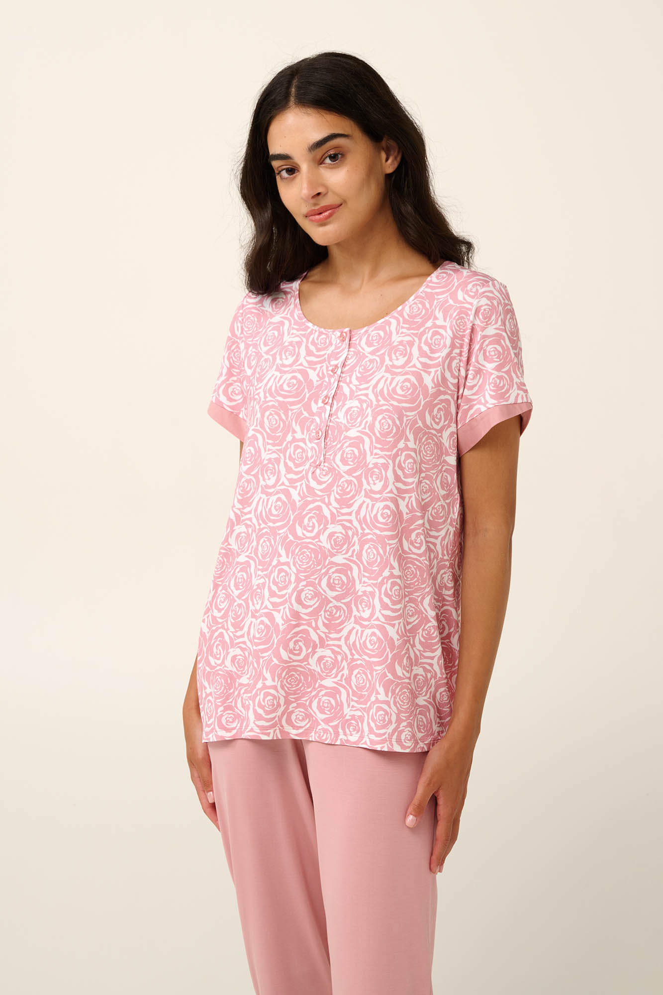 2_0245895294 Γυναικεία Πυτζάμα Micromodal με Πατιλέτα