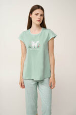 Γυναικεία Βαμβακερή Κάπρι Πυτζάμα - Image 2