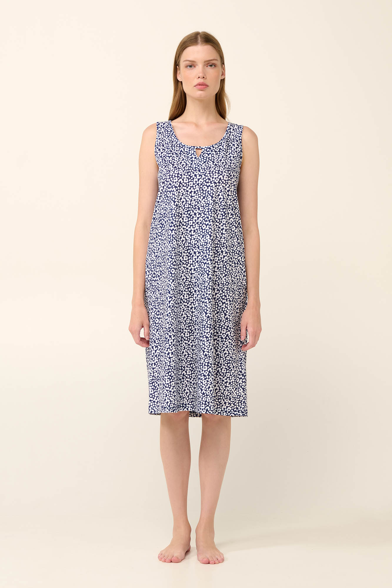 2_0262186568 Αμάνικο Καλοκαιρινό Νυχτικό από Βαμβάκι