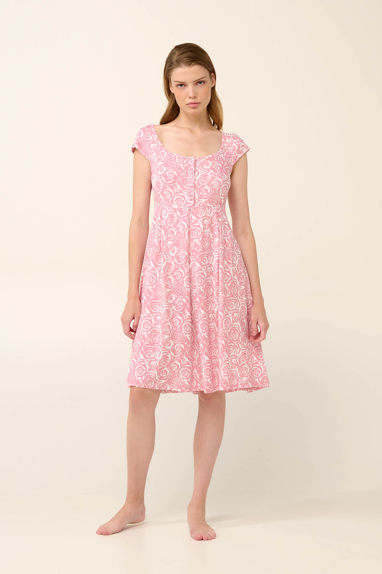 2_0273074829 Καλοκαιρινό Νυχτικό Θηλασμού και Εγκυμοσύνης Micromodal