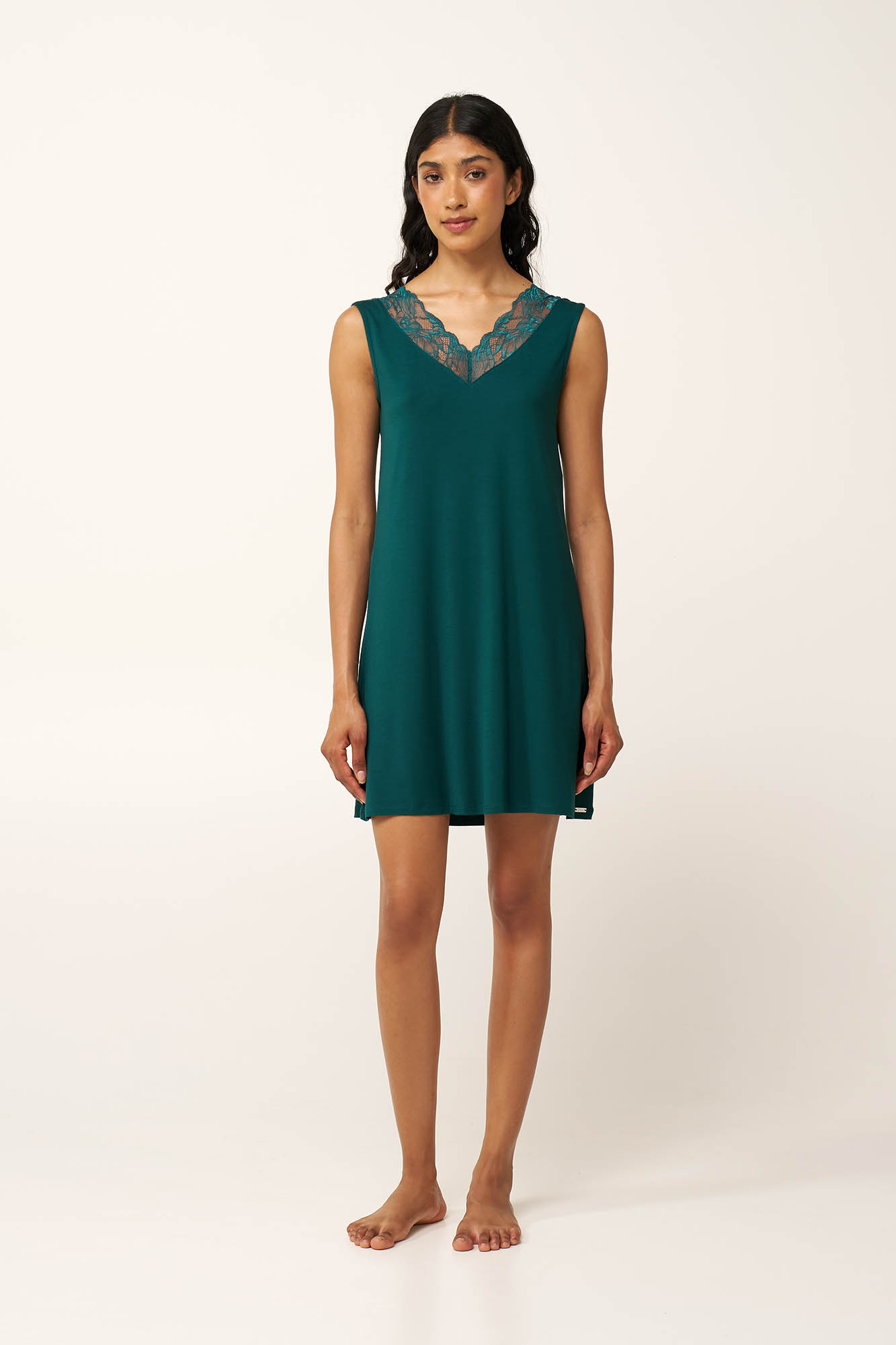 Καλαοκαιρινό Micromodal Νυχτικό με Δαντέλα