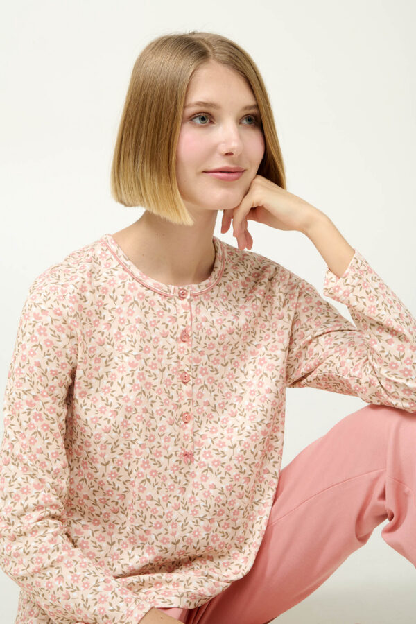 Γυναικεία Βαμβακερή Πυτζάμα με Πατιλέτα