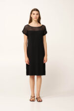 Καλοκαιρινό Viscose Φόρεμα με Mesh - Image 2