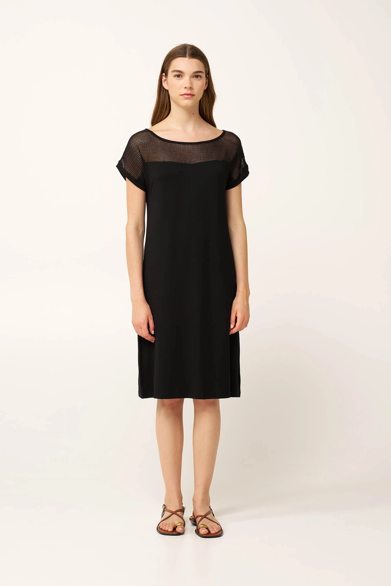 Καλοκαιρινό Viscose Φόρεμα με Mesh