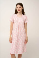 Βαμβακερό Νυχτικό με Πιέτα - Image 2