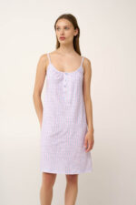 Βαμβακερό Νυχτικό με Τιράντες - Image 2