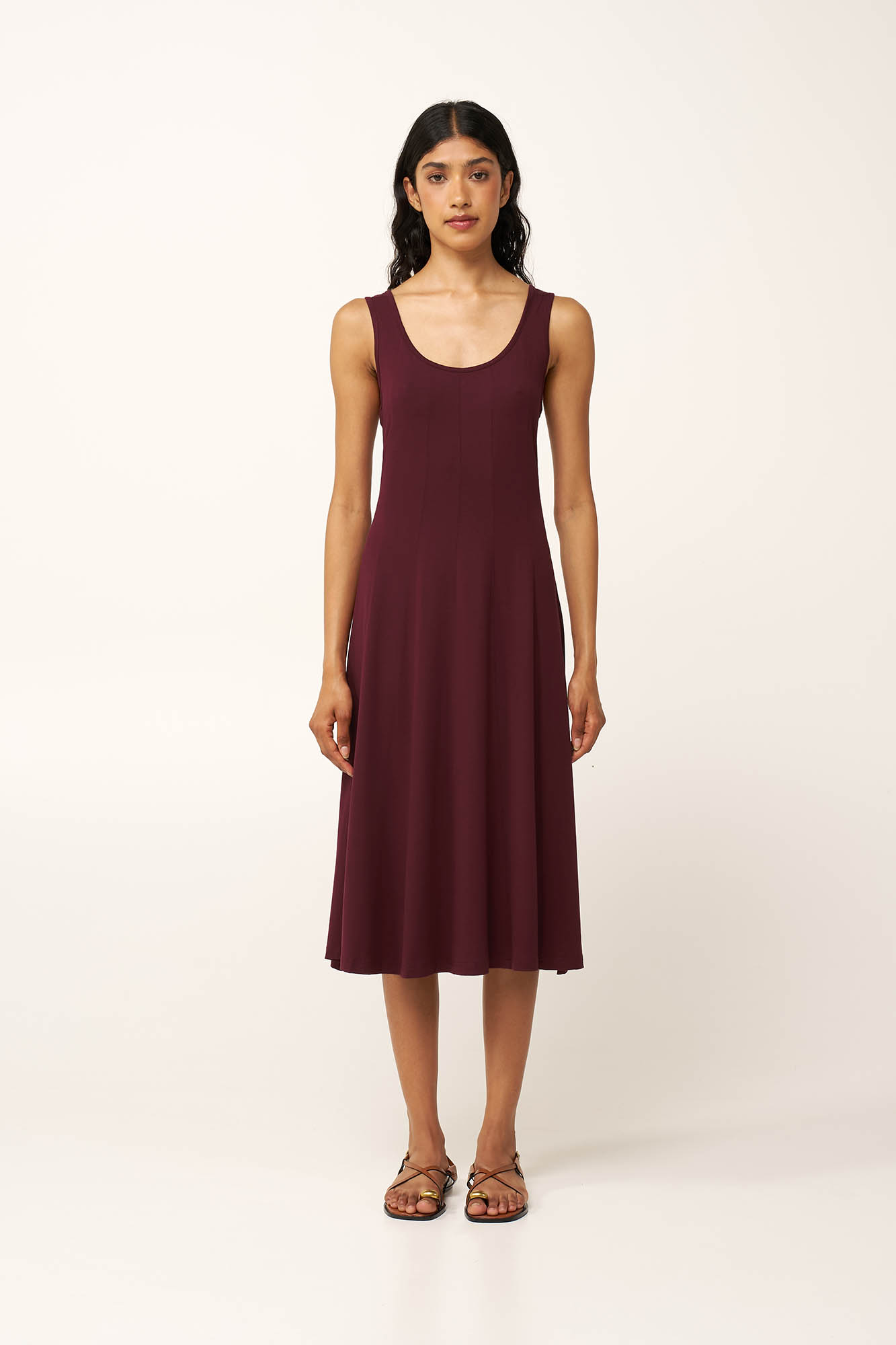 2_0381783014 Καλοκαιρινό Αμάνικο Viscose Φόρεμα