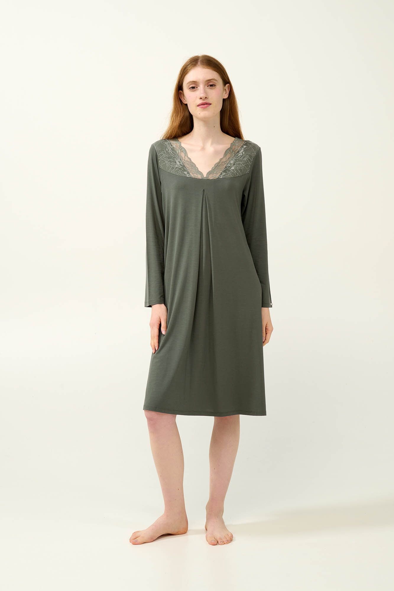 Γυναικείο Νυχτικό Micromodal με Πιέτα