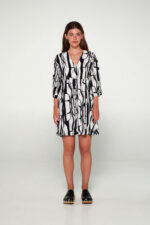 Εμπριμέ Κουμπωτό Καφτάνι - Image 2