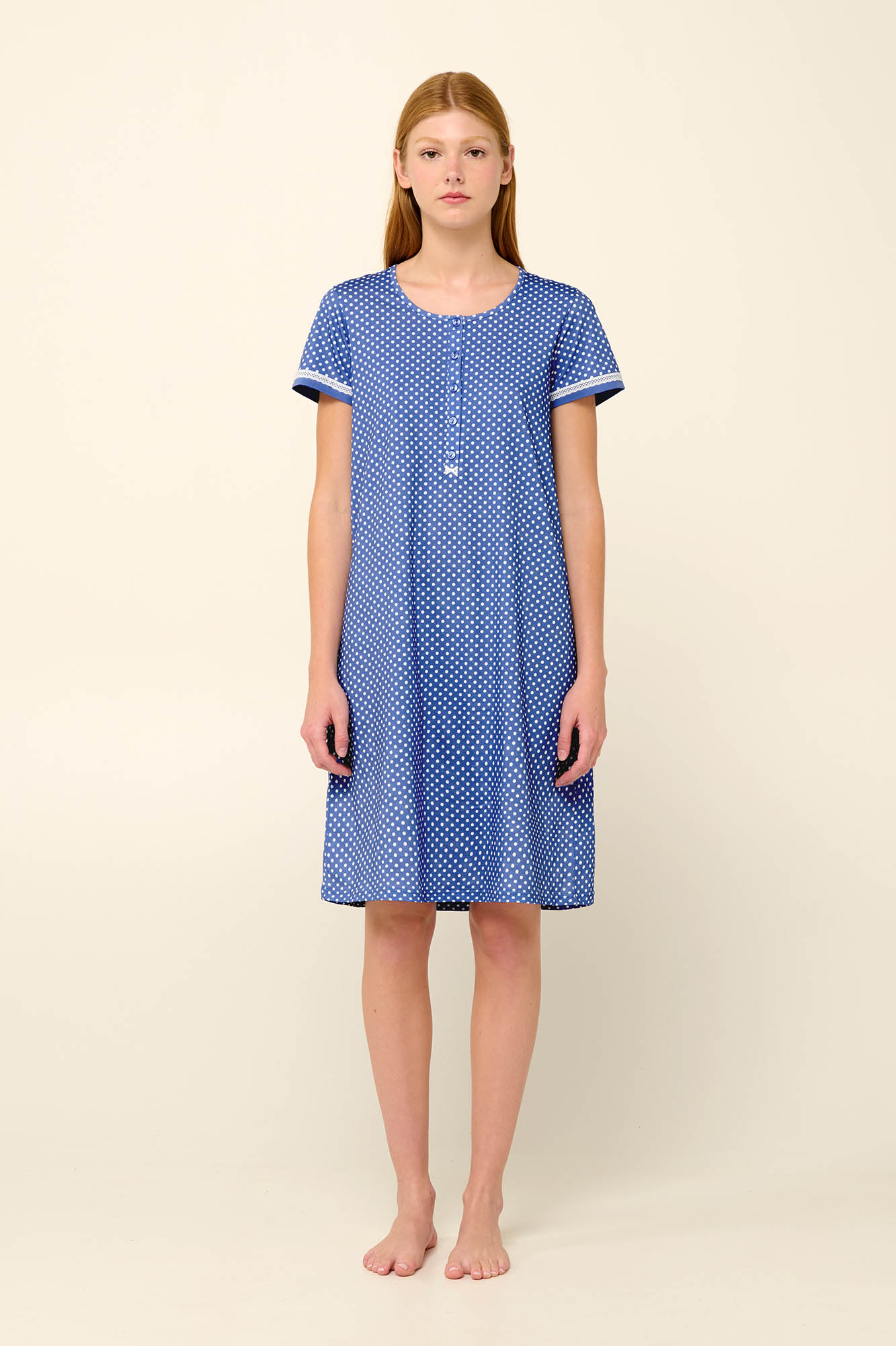 2_0388909169 Βαμβακερό Καλοκαιρινό Νυχτικό με Πατιλέτα