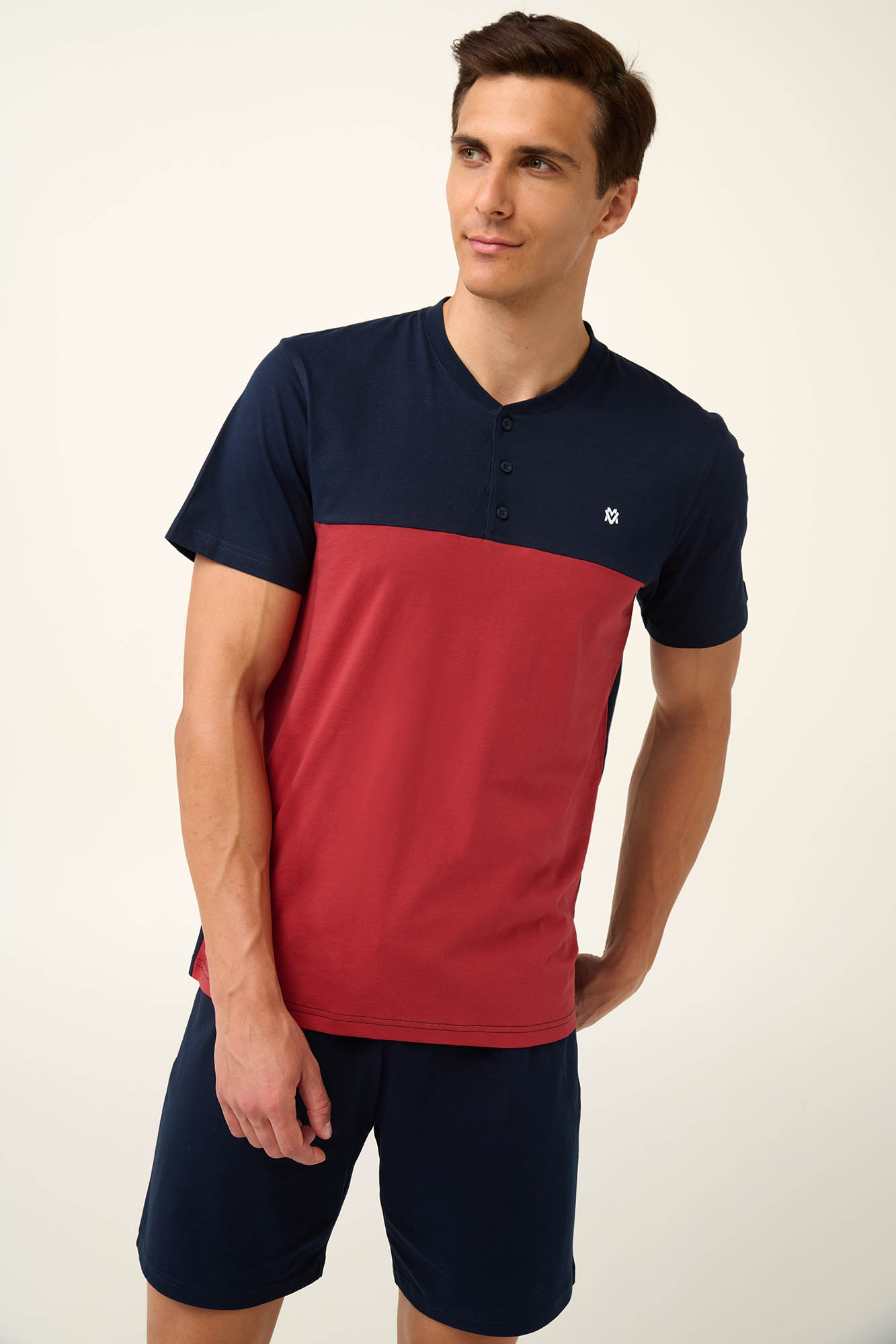 Βαμβακερή Ανδρική Πυτζάμα με Πατιλέτα