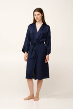 Σταυρωτή Σατεν Γυναικεία Ρόμπα - Image 2