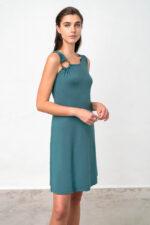 Μονόχρωμο Αμάνικο Φόρεμα - Image 2