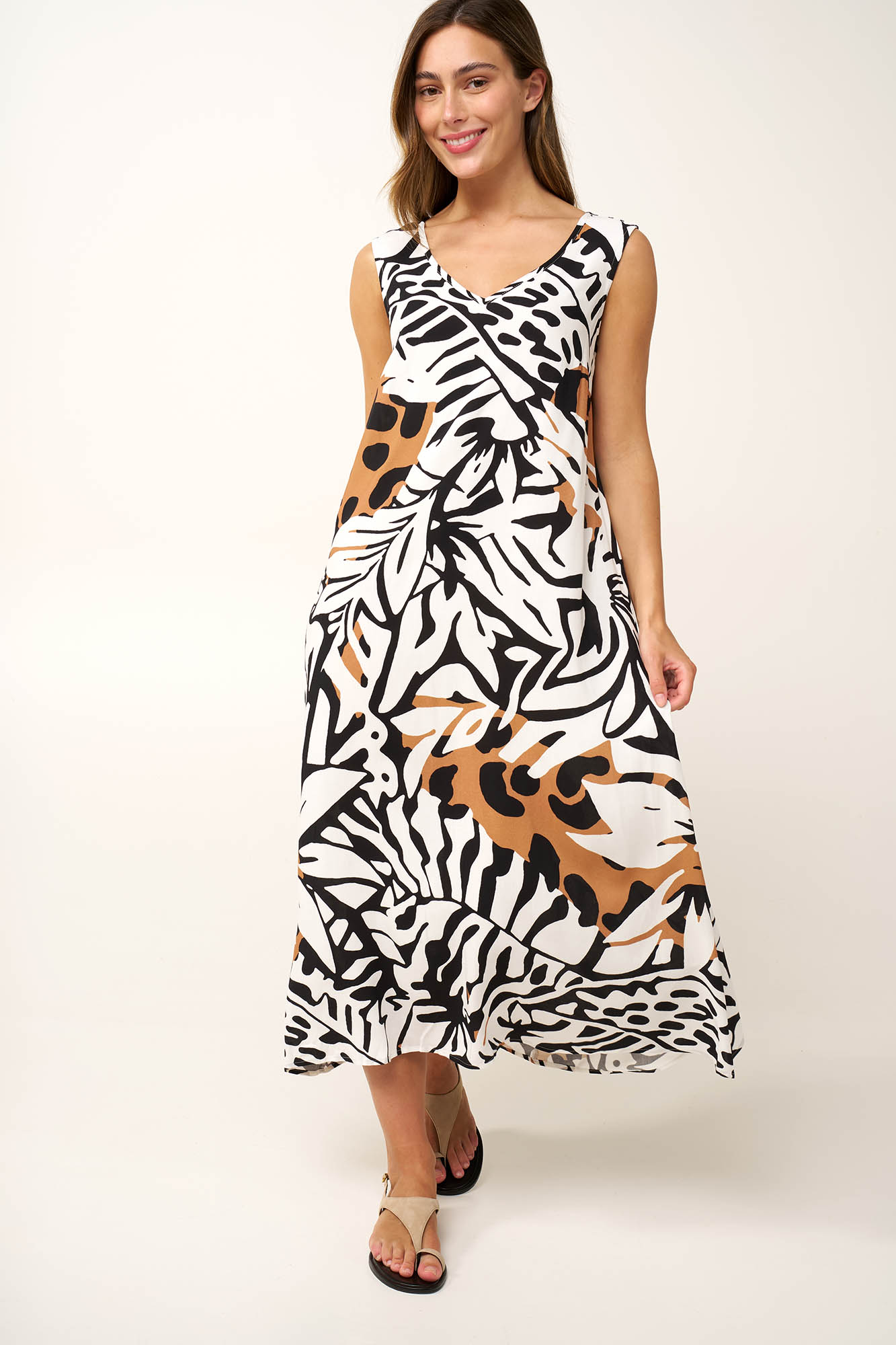 Μακρύ Καλοκαιρινό African Φόρεμα από Ποπλίνα