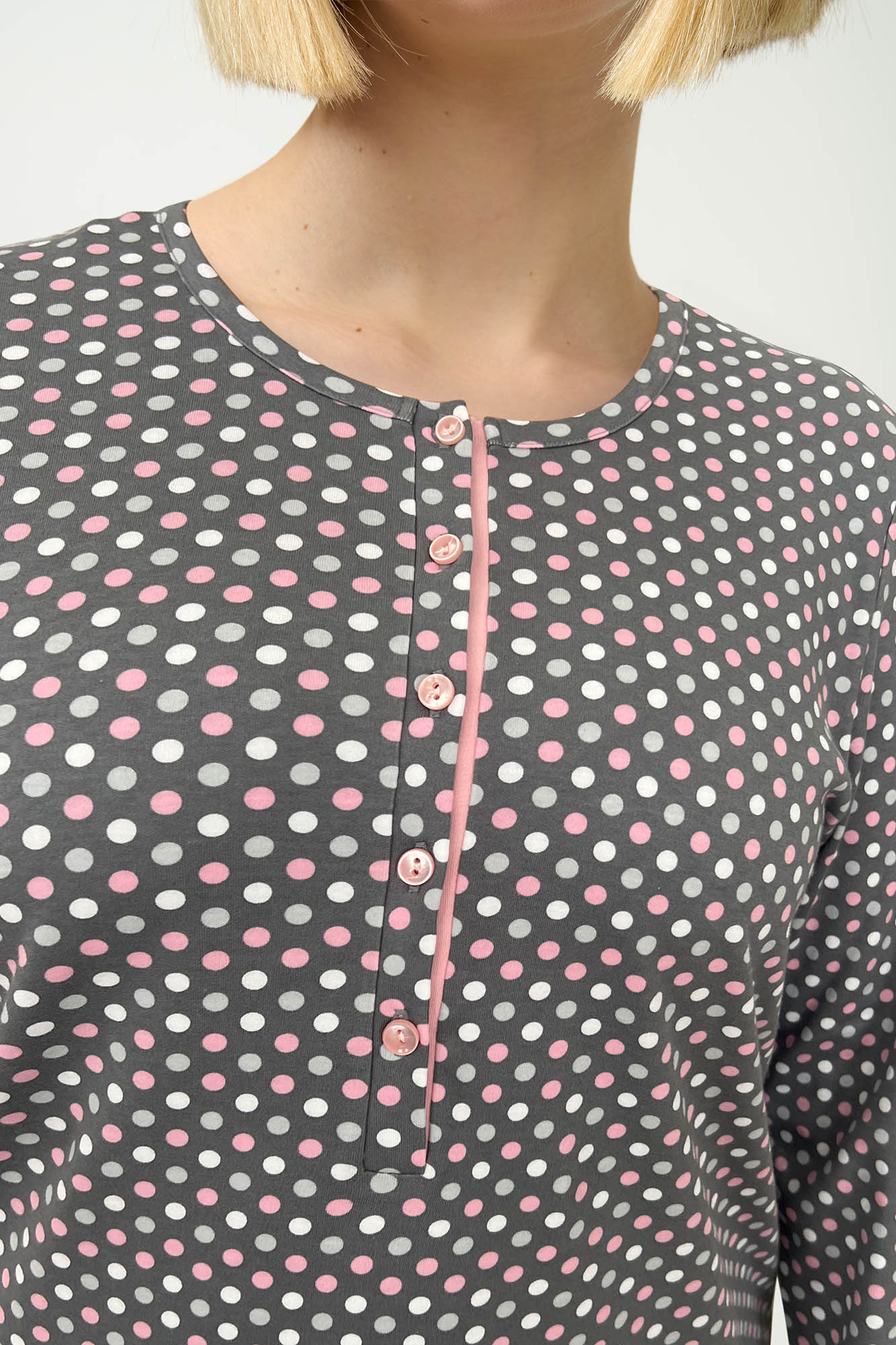 Βαμβακερό Χειμερινό Νυχτικό με Πατιλέτα