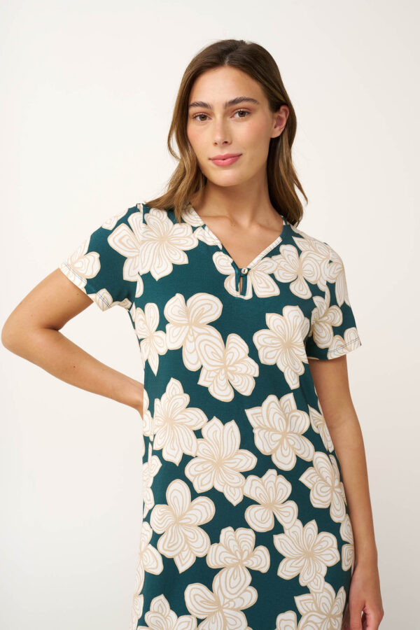 Νυχτικό Micromodal με Κοντά Μανίκια