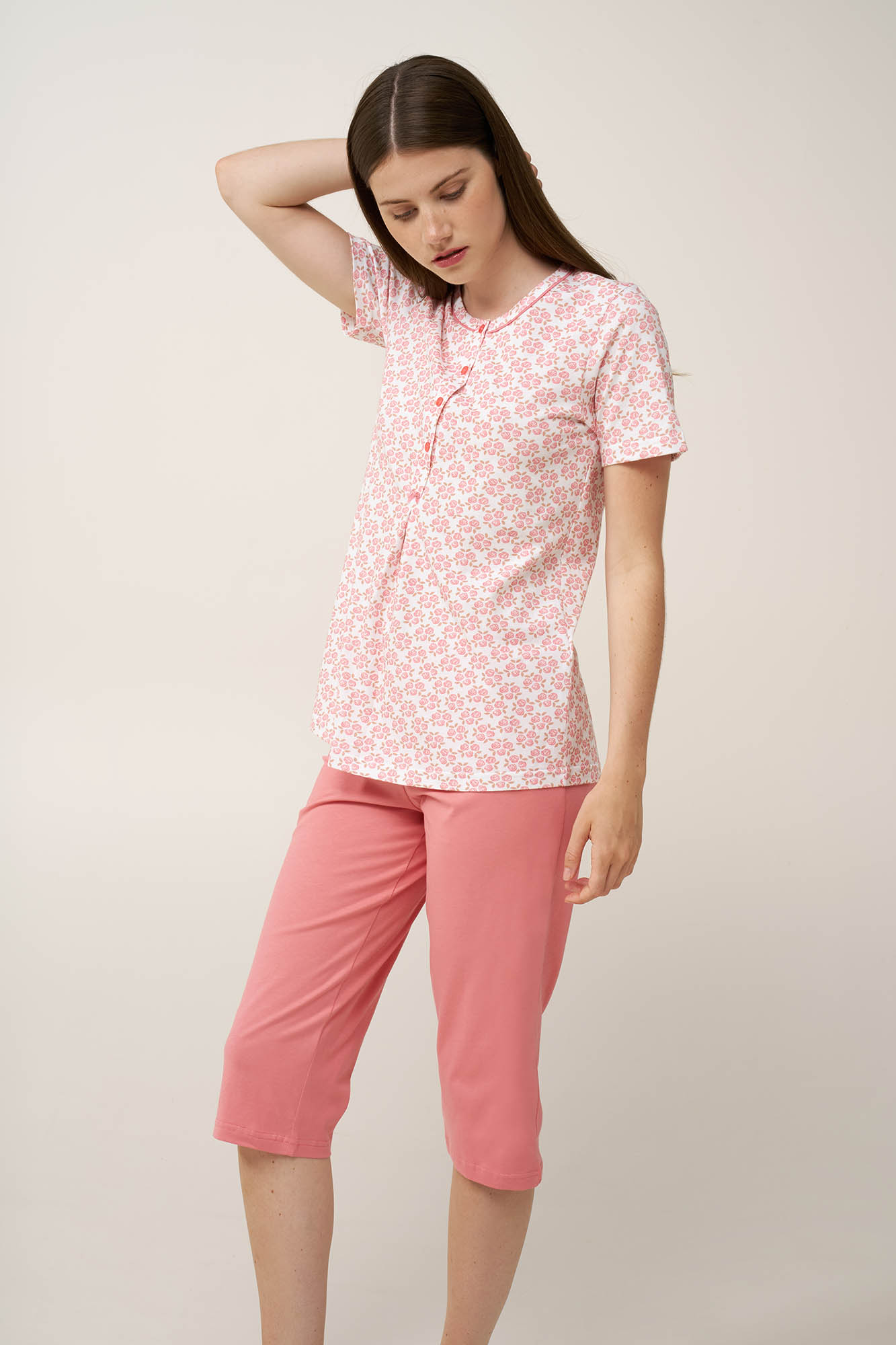 Γυναικεία Βαμβακερή Πυτζάμα με Πατιλέτα