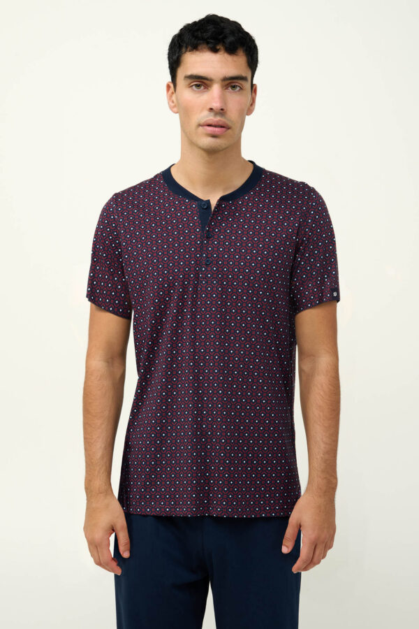 Ανδρική Βαμβακερή Πυτζάμα με Κοντό Μανίκι