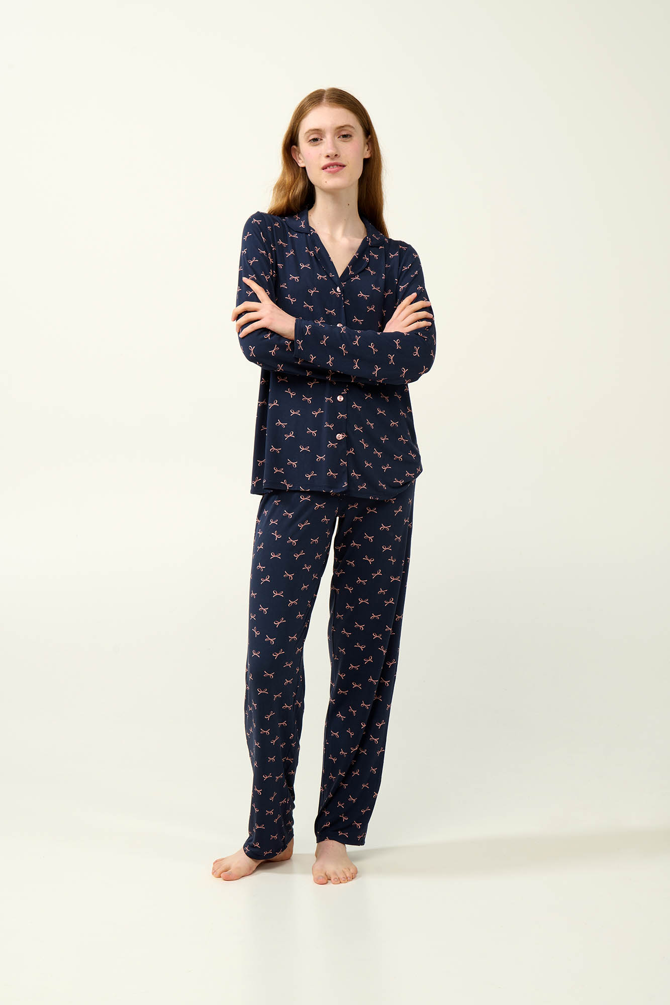 Γυναικεία Πυτζάμα Micromodal με Κουμπιά