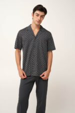 Ανδρική Καλοκαιρινή Κουμπωτή Πυτζάμα - Image 2