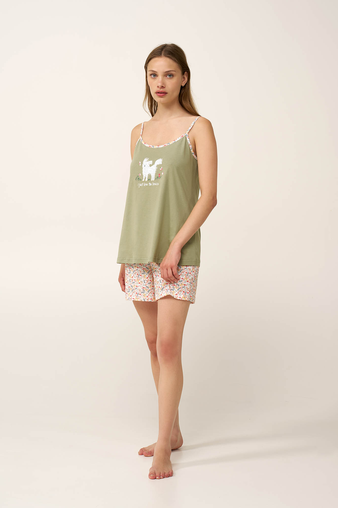 Βαμβακερό Baby Doll με Τιράντες