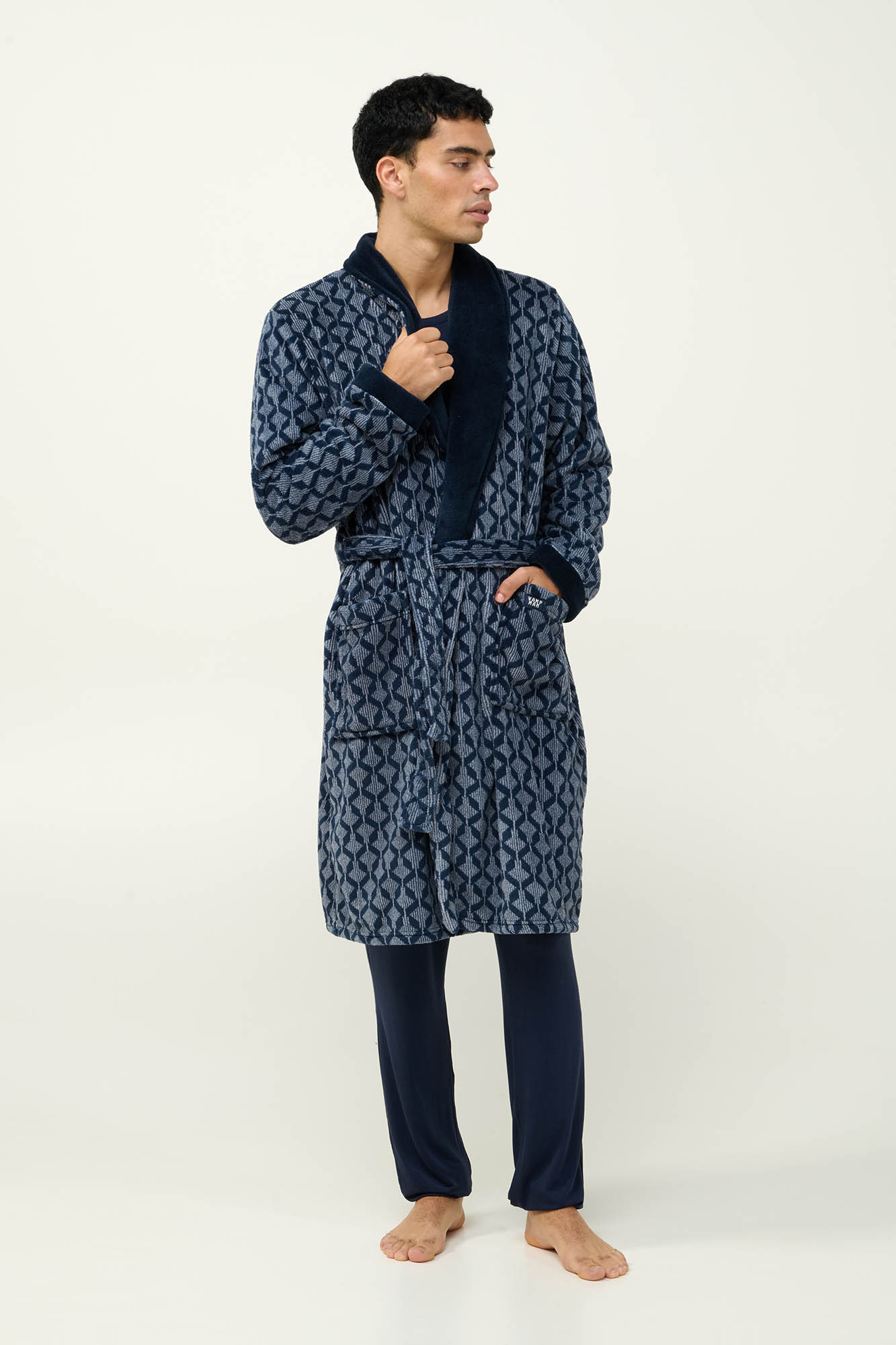 2_0530736771 Ανδρική Ρόμπα Fleece Χειμερινή