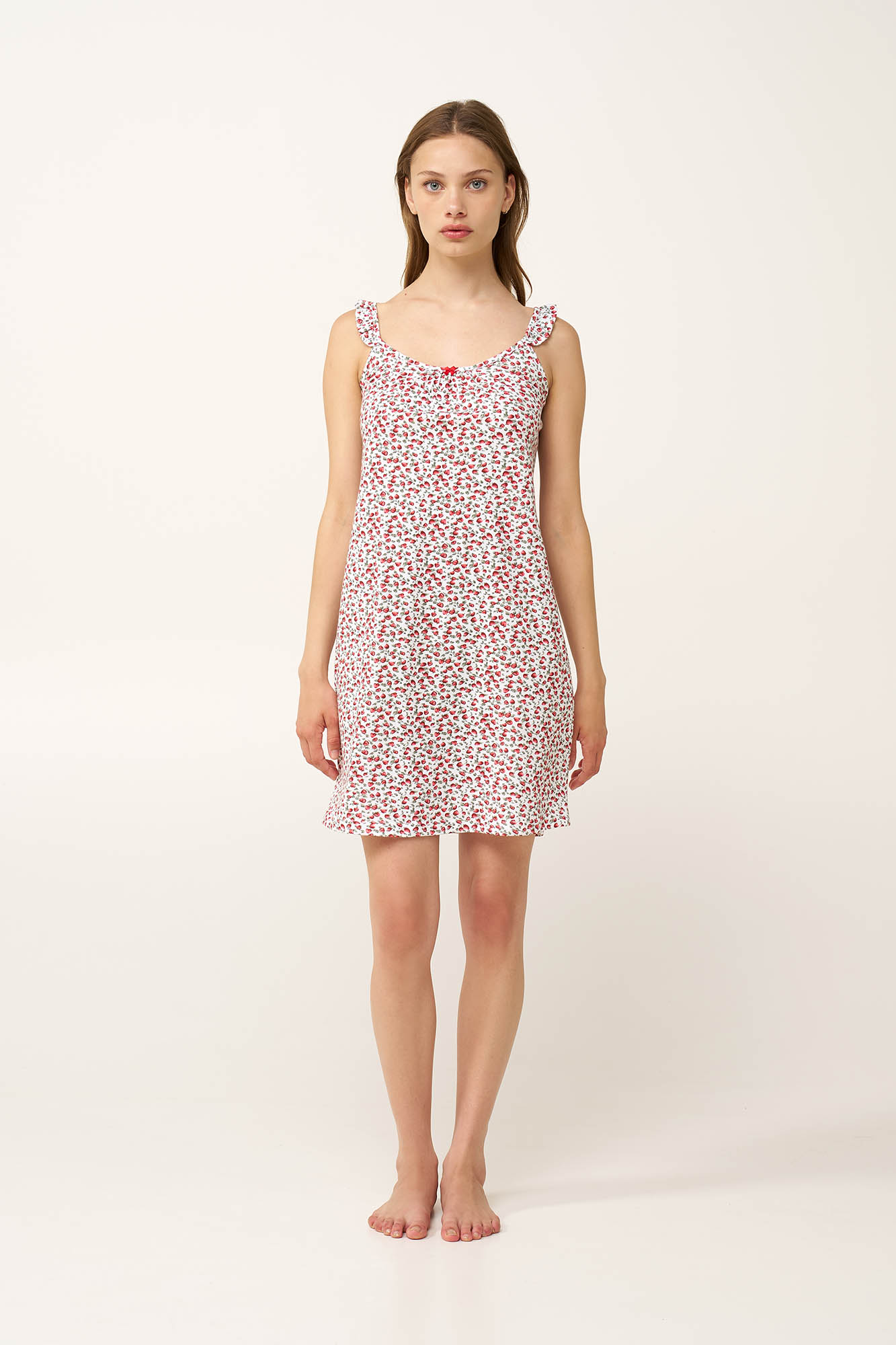 Βαμβακερό Νυχτικό με Τιράντες