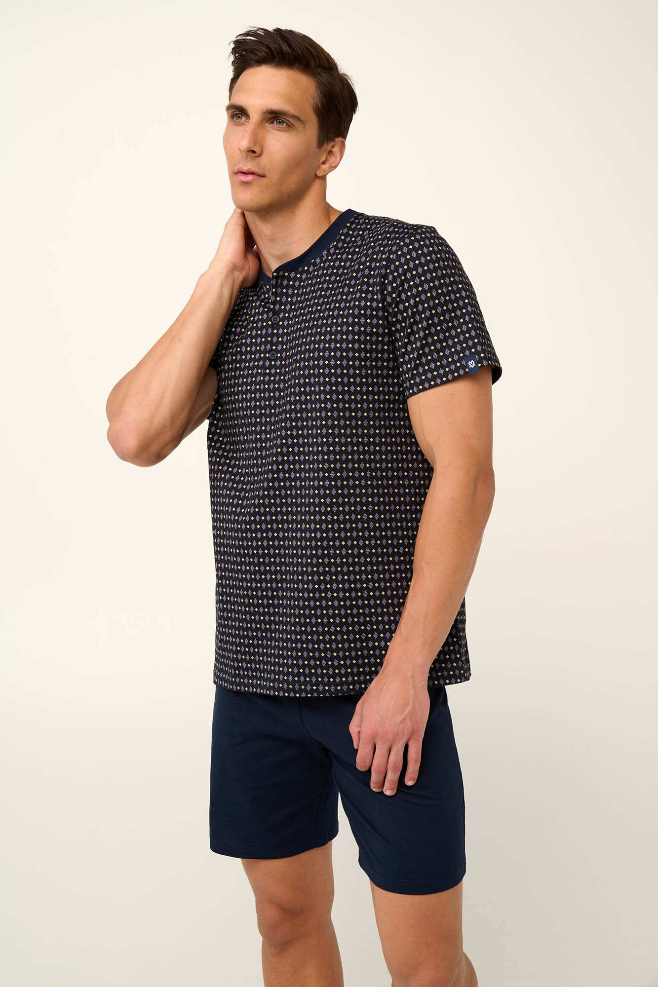 Βαμβακερή Ανδρική Πυτζάμα με Πατιλέτα