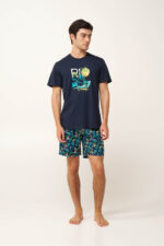 Ανδρική Βαμβακερή Tropical Πυτζάμα - Image 2