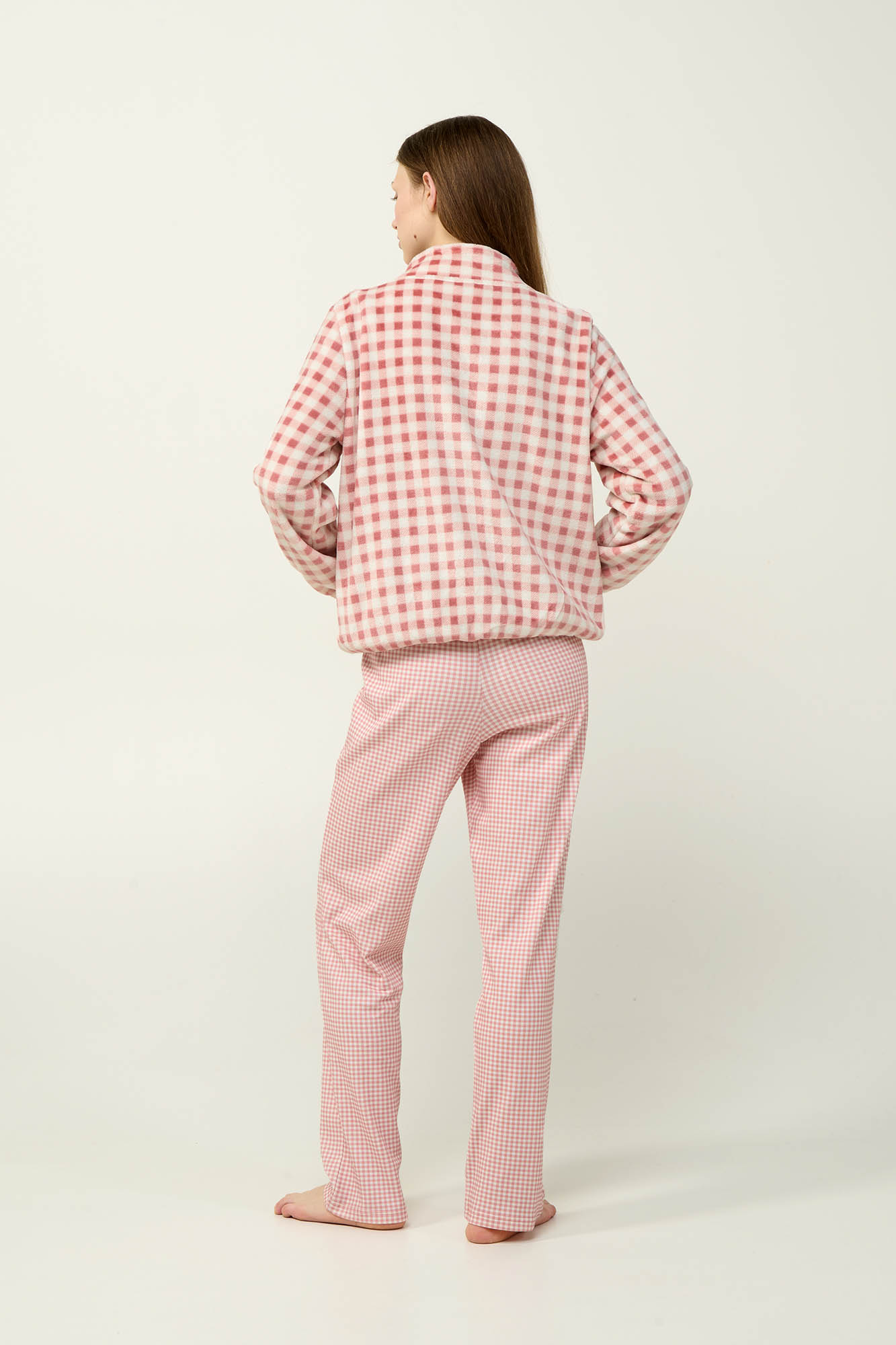 Γυναικεία Fleece Ρόμπα με Φερμουάρ