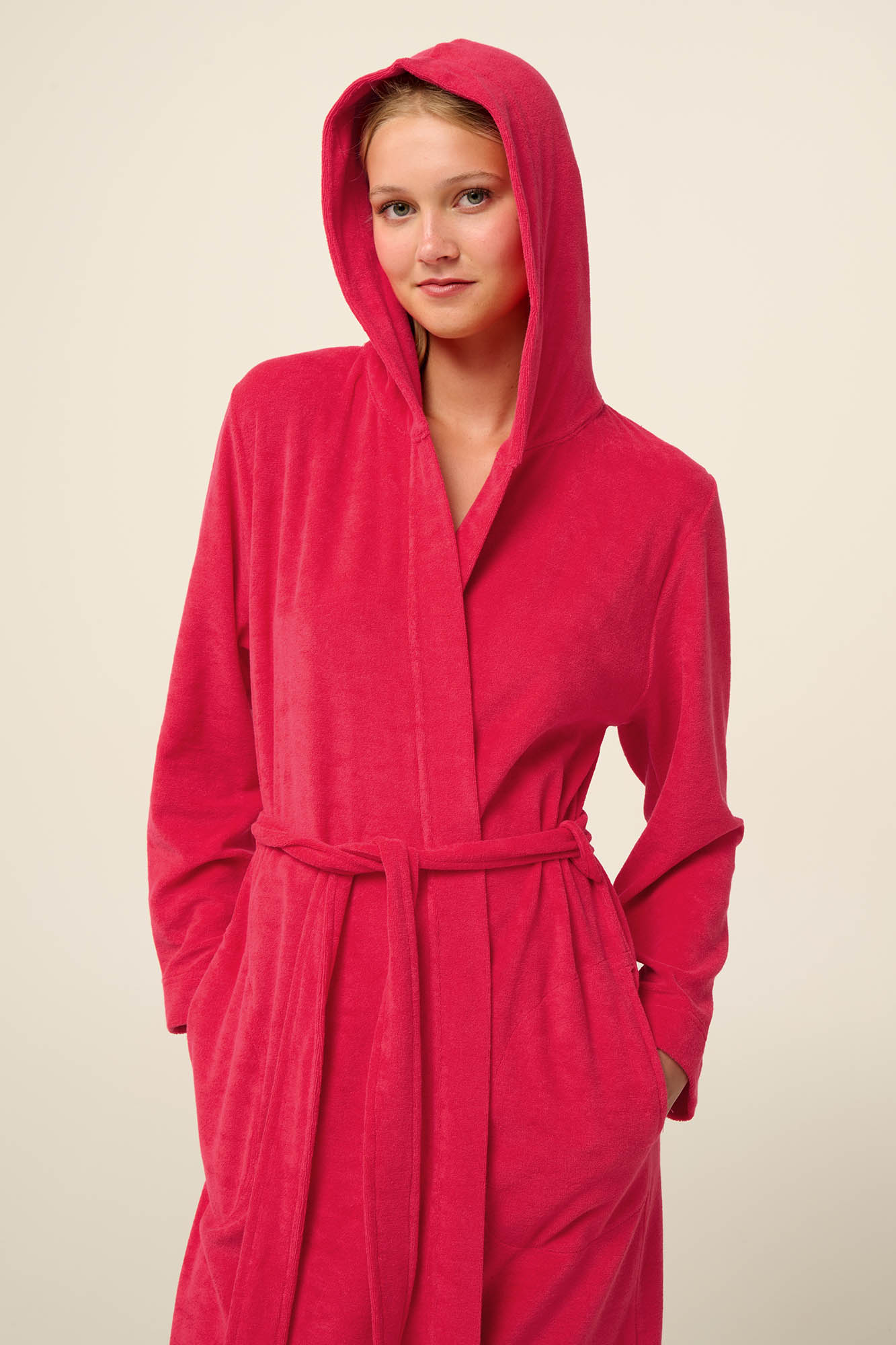 Μονόχρωμη Frottee Γυναικεία Ρόμπα