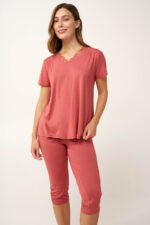 Γυναικεία Πυτζάμα Micromodal με Σούρες - Image 2