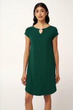 Μονόχρωμο Καλοκαιρινό Viscose Φόρεμα με - Image 2