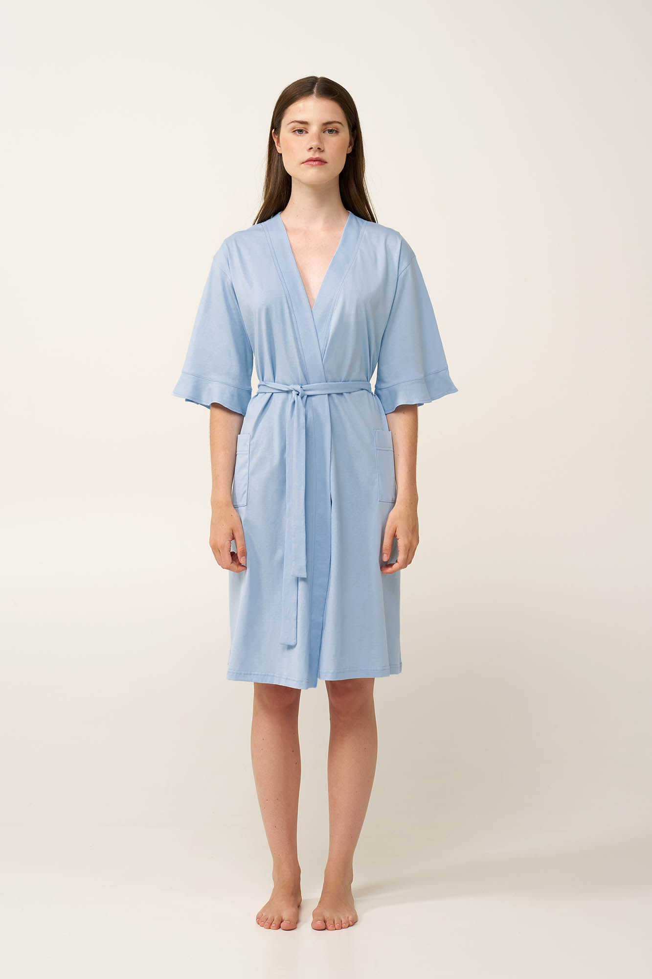 Γυναικεία Σταυρωτή Βαμβακερή Ρόμπα