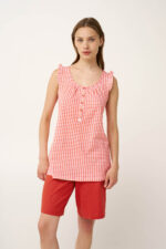 Βαμβακερή Γυναικεία Πυτζάμα με Πατιλέτα - Image 2