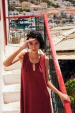 Μονόχρωμο Αμάνικο Φόρεμα - Image 5